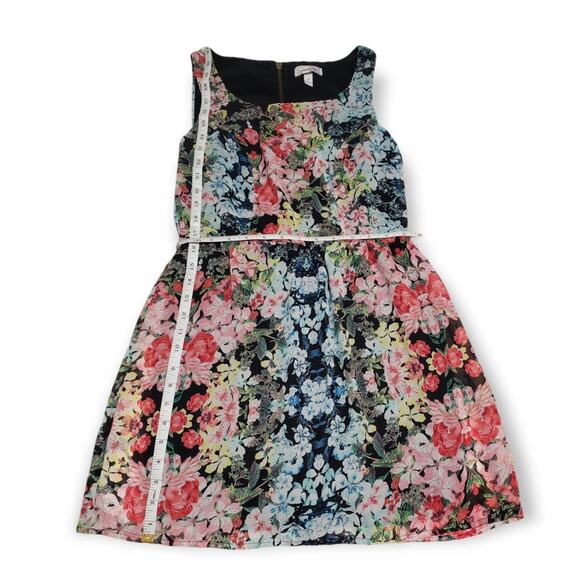 Speeckless Floral Print Elastic Waist Zip Back Dress - Size 3 - Picture 4 of 4